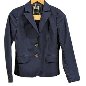 J. Crew Factory Suiting Navy Pinstripe Blazer Size 0